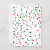 Eenvoudige grappige zwarte kat en kerstboom feestdagenkaart (Achterkant)