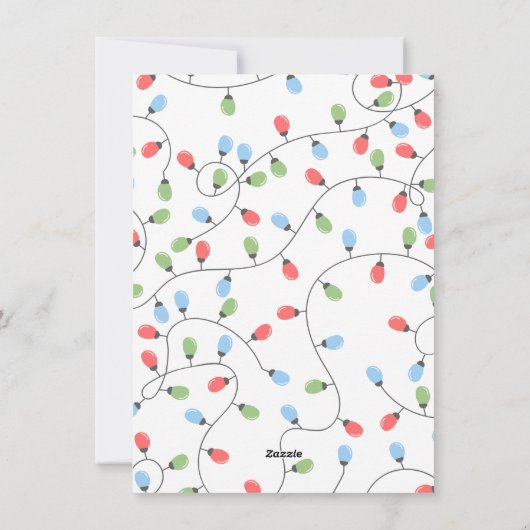 Eenvoudige grappige zwarte kat en kerstboom feestdagenkaart (Achterkant)