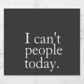 Eenvoudige grappigheid die ik vandaag niet kan cit bier etiket (Enkel label)