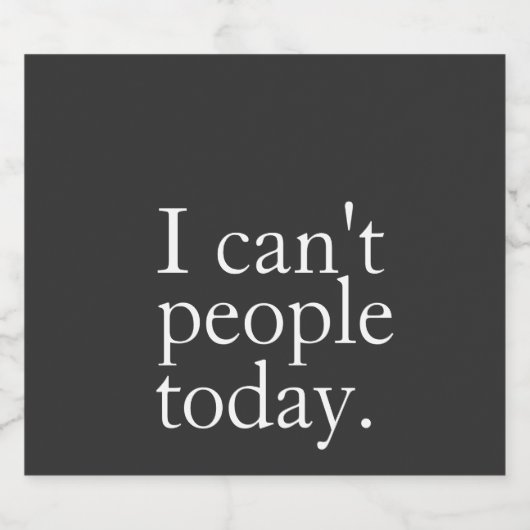 Eenvoudige grappigheid die ik vandaag niet kan cit bier etiket (Enkel label)