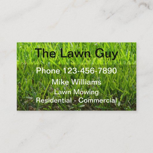 Eenvoudige grasgras visitekaartje (Voorkant)