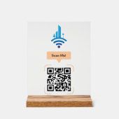 Eenvoudige Gratis Wi-Fi QR Code Acryl Bord (Voorkant)