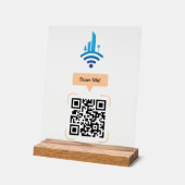 Eenvoudige Gratis Wi-Fi QR Code Acryl Bord (Hoek)
