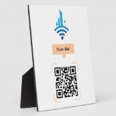 Eenvoudige gratis Wi-Fi QR-code Fotoplaat (Zijkant)