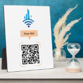 Eenvoudige gratis Wi-Fi QR-code Fotoplaat (Zijkant)