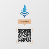 Eenvoudige gratis Wi-Fi QR-code Raamsticker (Vel)