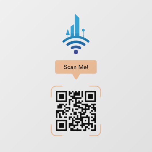 Eenvoudige gratis Wi-Fi QR-code Raamsticker (Vel)