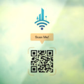 Eenvoudige gratis Wi-Fi QR-code Raamsticker (Vel 3)