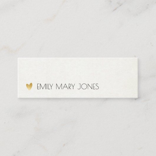 EENVOUDIGE GRAY TYPOGRAPHY ADDRESS MINI VISITEKAARTJE (Voorkant)