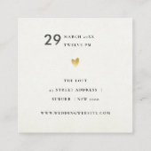 EENVOUDIGE GRAY TYPOGRAPHY WEDDING VIERKANTE VISITEKAARTJE (Achterkant)