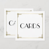 Eenvoudige Great Gatsby Witte Kaartdozen Kaarten (Voorkant / Achterkant)