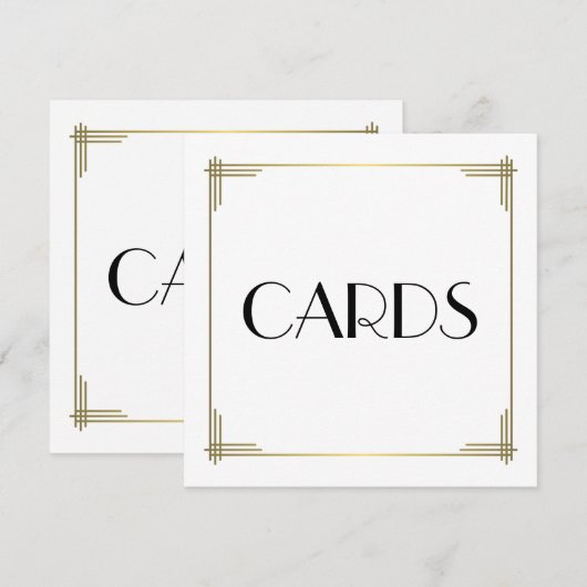 Eenvoudige Great Gatsby Witte Kaartdozen Kaarten (Voorkant / Achterkant)