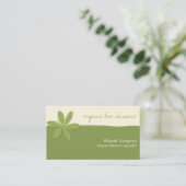 Eenvoudige Green Flower Spa Visitekaartje (Staand voorkant)