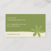 Eenvoudige Green Flower Spa Visitekaartje (Achterkant)