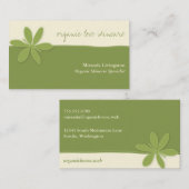 Eenvoudige Green Flower Spa Visitekaartje (Voorkant / Achterkant)