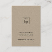 EENVOUDIGE GREEN FOLIAGE TWEE LOGO VOOR HET BEELDS VISITEKAARTJE (Achterkant)