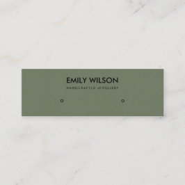 EENVOUDIGE GREEN KRAFT CHIC STUD EARRING DISPLAY L MINI VISITEKAARTJE