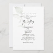 Eenvoudige Greenery Beide Parents Wedding Invitati Kaart (Voorkant)