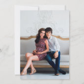 Eenvoudige Greenery Foto en Monogram Wedding Kaart (Achterkant)