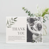 Eenvoudige Greenery Foto Hartelijk dank Kaart (Staand voorkant)