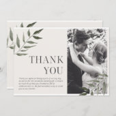 Eenvoudige Greenery Foto Hartelijk dank Kaart (Voorkant / Achterkant)