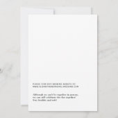 Eenvoudige Greenery Geometric Online Virtual Weddi Kaart (Achterkant)