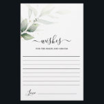 Eenvoudige Greenery wil de Bride-kaart<br><div class="desc">Eenvoudige wensen van Griekenland voor de bruid- en bruidskaart</div>