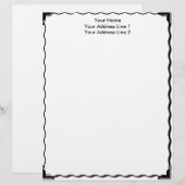Eenvoudige grens aangepaste briefhoofd sjabloon (Voorkant / Achterkant)