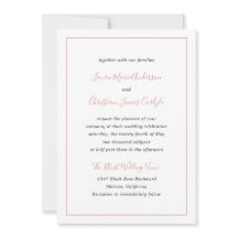 Eenvoudige grens Formele Blush Roze Elegante Bruil