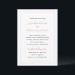 Eenvoudige grens Formele Blush Roze Elegante Bruil Kaart<br><div class="desc">Eenvoudige huwelijksuitnodiging met uw namen en plaats in een elegant zwart roze manuscript samen met uw gebeurtenisdetails die door een stomp roze grens worden omringd. Een traditionele huwelijksuitnodiging in stijl die perfect is voor een formele bruiloft in de lente of de zomer.</div>