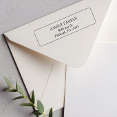 Eenvoudige grens retour adres stempel