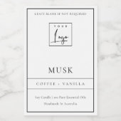 EENVOUDIGE GRENSKANDLE VAN DE LOGO VAN DE MODERNE  VOEDSELCONTAINER ETIKET (Enkel label)