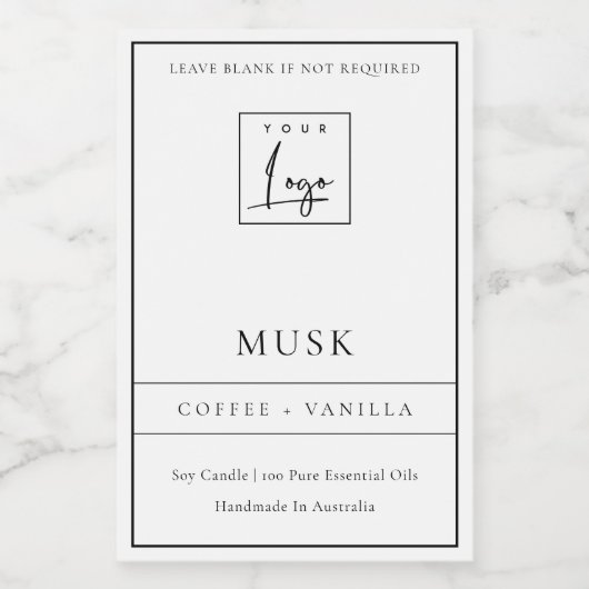 EENVOUDIGE GRENSKANDLE VAN DE LOGO VAN DE MODERNE  VOEDSELCONTAINER ETIKET (Enkel label)