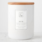 EENVOUDIGE GRENSKANDLE VAN DE LOGO VAN DE MODERNE  VOEDSELCONTAINER ETIKET (Voorkant)