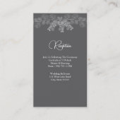 Eenvoudige Grey Line Art Eucalyptus bruiloft recep Informatiekaartje (Voorkant)