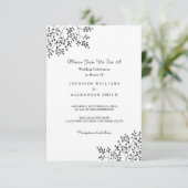 Eenvoudige Grey Natuur bruiloft uitnodigingen (Staand voorkant)