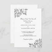 Eenvoudige Grey Natuur bruiloft uitnodigingen (Voorkant / Achterkant)