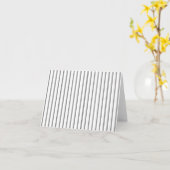 Eenvoudige Grey Stripes Blank Note Kaart (Gele Bloem)