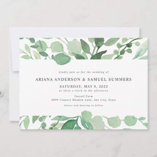 Eenvoudige Griekse bruiloft 4197 Kaart (Voorkant)