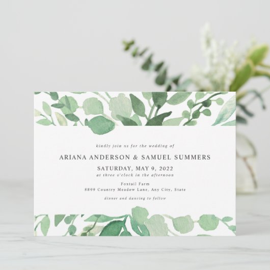 Eenvoudige Griekse bruiloft 4197 Kaart (Staand voorkant)