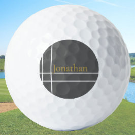 Eenvoudige grijs en goud minimalistische aangepast golfballen