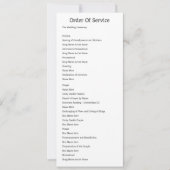 Eenvoudige Grijs Wit Orde van de Dienst Bruiloft K Kaart (Voorkant)