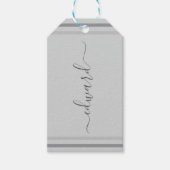 Eenvoudige grijze aangepaste naam cadeaulabel (Voorkant)