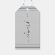 Eenvoudige grijze aangepaste naam