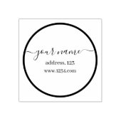 Eenvoudige Grijze Aangepaste Naam Rubber Stamp Rubberstempel (Afrduk)