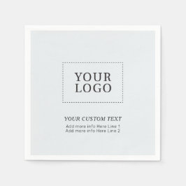 Eenvoudige grijze aangepaste zakelijke Logo Promot Servet