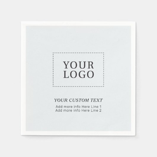 Eenvoudige grijze aangepaste zakelijke Logo Promot Servet (Voorkant)