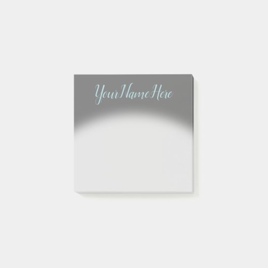 Eenvoudige grijze achtergrond en Powder Blauwe Naa Post-it® Notes (Voorkant)