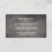 Eenvoudige grijze constructie visitekaartje (Achterkant)