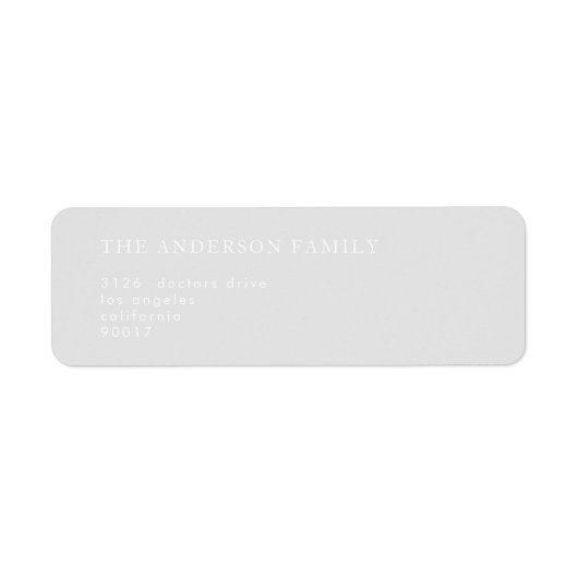 Eenvoudige grijze en witte moderne kalligrafie Ret Etiket (Voorkant)